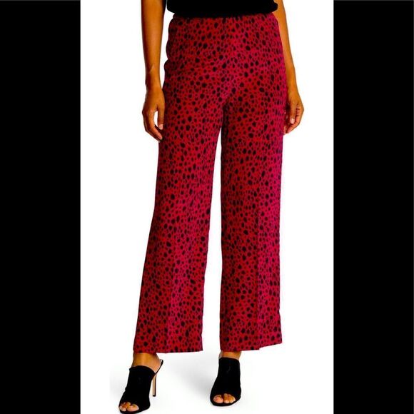 💗Authentic St.John Collection wide leg leopard print 100% silk pant💗 - Picture 1 of 9